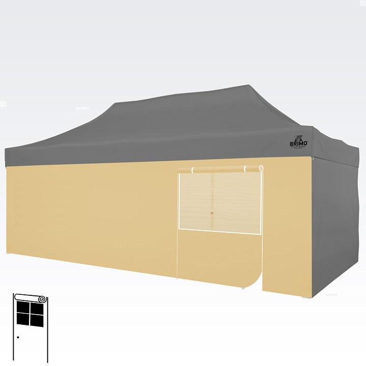 6m vägg med dörr och fönster