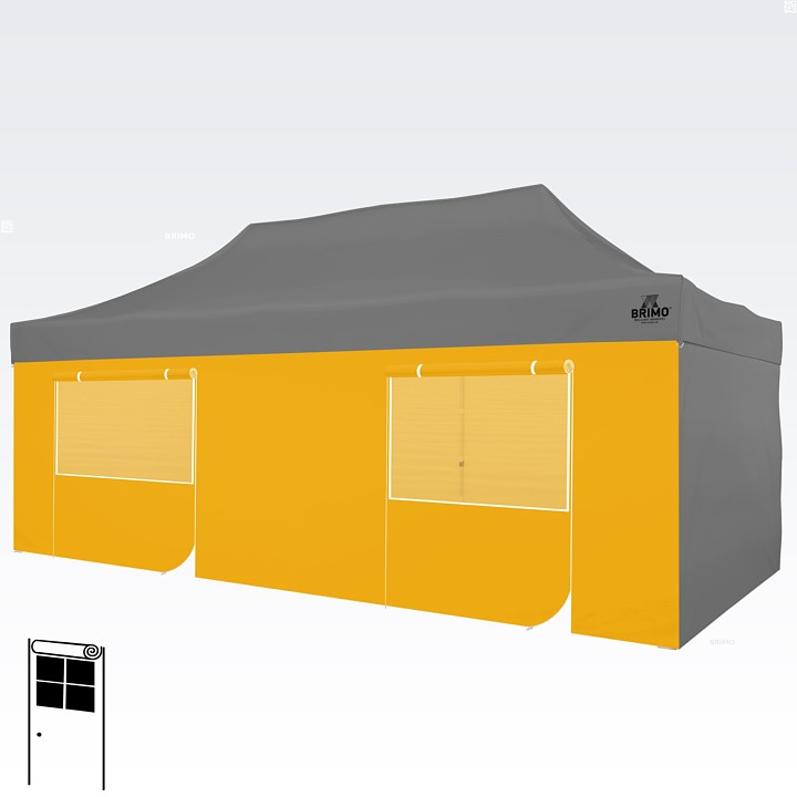 6m 3+3 vägg med dörr och fönster