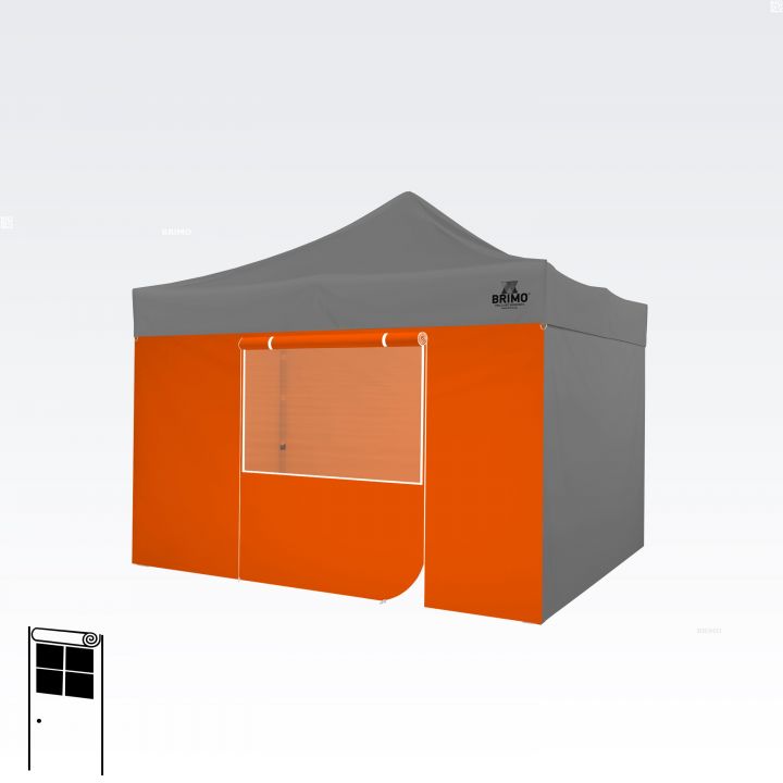 4m vägg med dörr och fönster