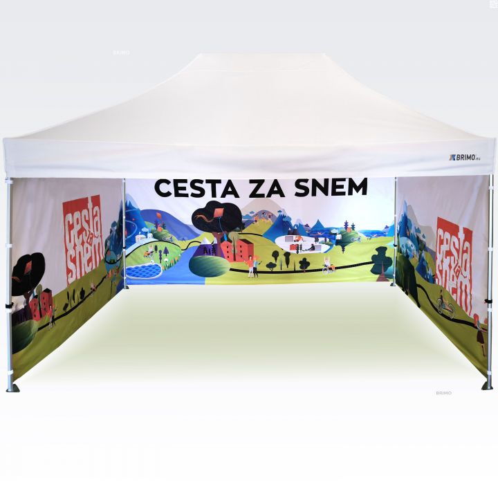 Mobilt festivaltält med justerbar ram