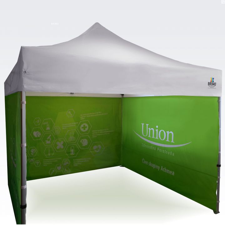 Mobilt tält med integrerad skyddsduk