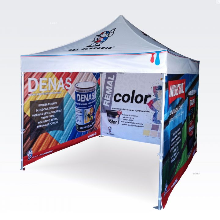 Fällbart saxtält för marknader med flexibel ram