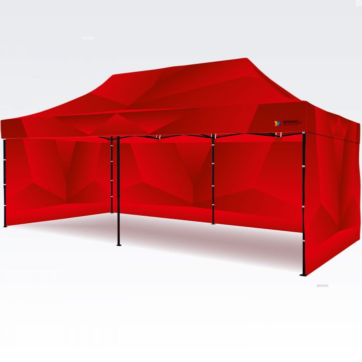 Saxfällbart tält med integrerat tak för skydd mot regn